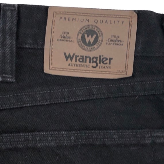 Vintage Mens Black Jeans | 90s Wrangler Denim Jea… - image 5