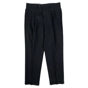 Vintage Mens Gray Wool Pants Size 34x26 | 1990s Pleated Trousers | 34 Waist 26 Inseam