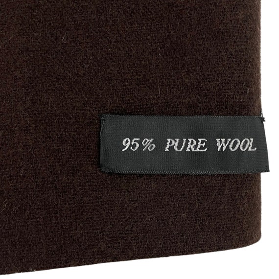 Vintage Wool Coat | 90s Blazer Brown Wool Overcoa… - image 3