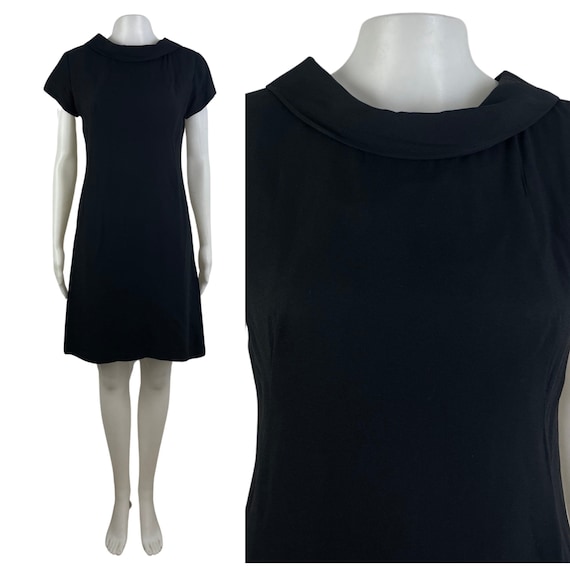 Vintage 1950s Black Dress Womens Size Small | 50s… - image 1