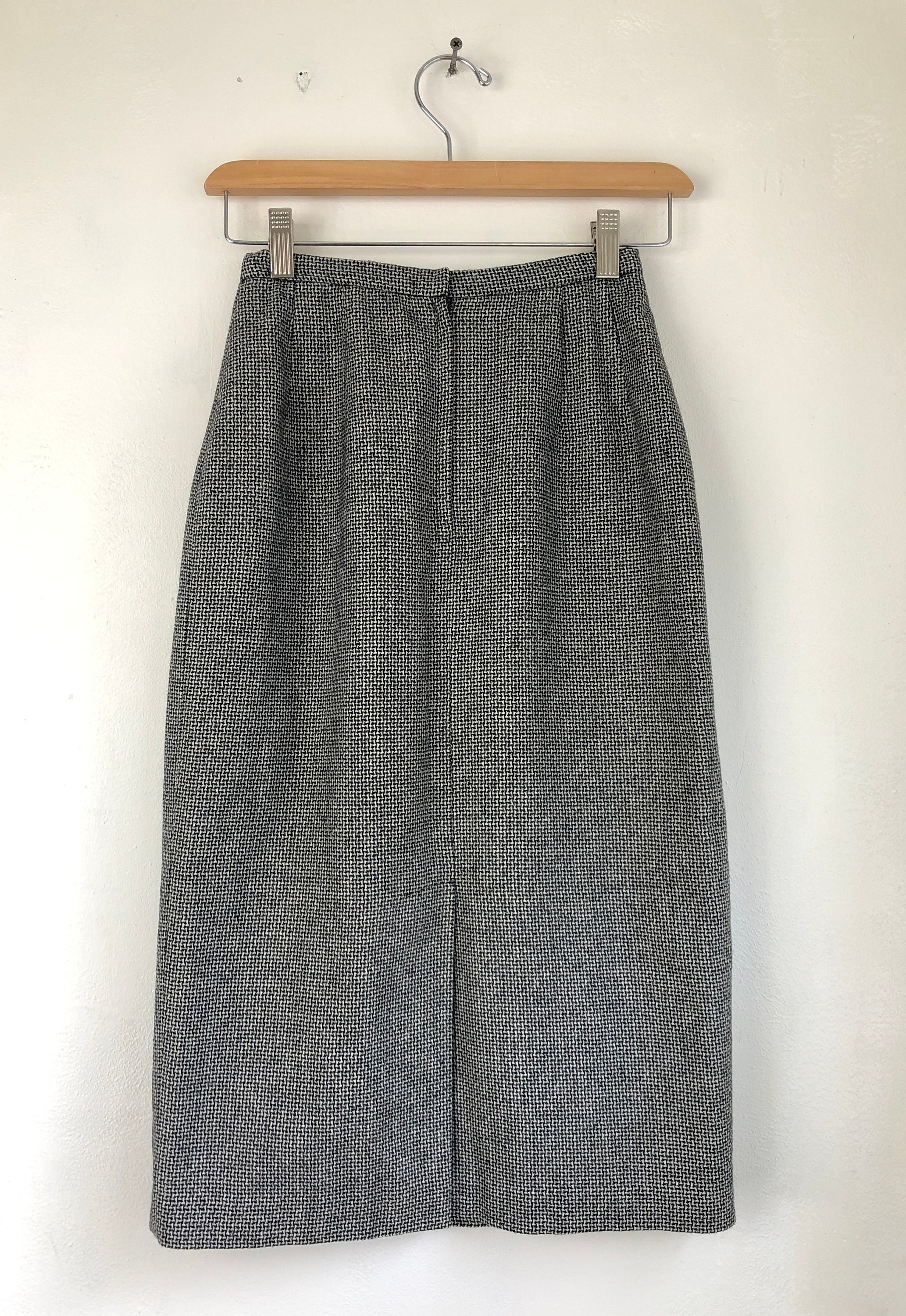 Vintage Wool Blend Skirt 80s Evan Picone Designer | Etsy