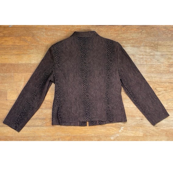 Vintage Python Print Shacket Size Medium 1990s Br… - image 4