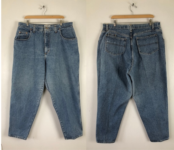 Vintage High Waist Jeans | 90s Light Wash Denim Bl