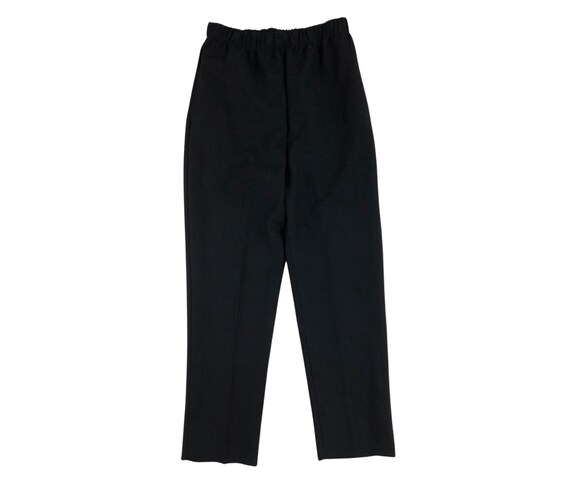 Vintage High Waist Casual Pants | 80s Black Trous… - image 1