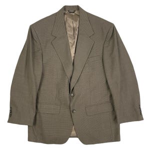 Vintage Mens Micro Houndstooth Blazer Size 38S | 1980s Sport Coat Suit Jacket