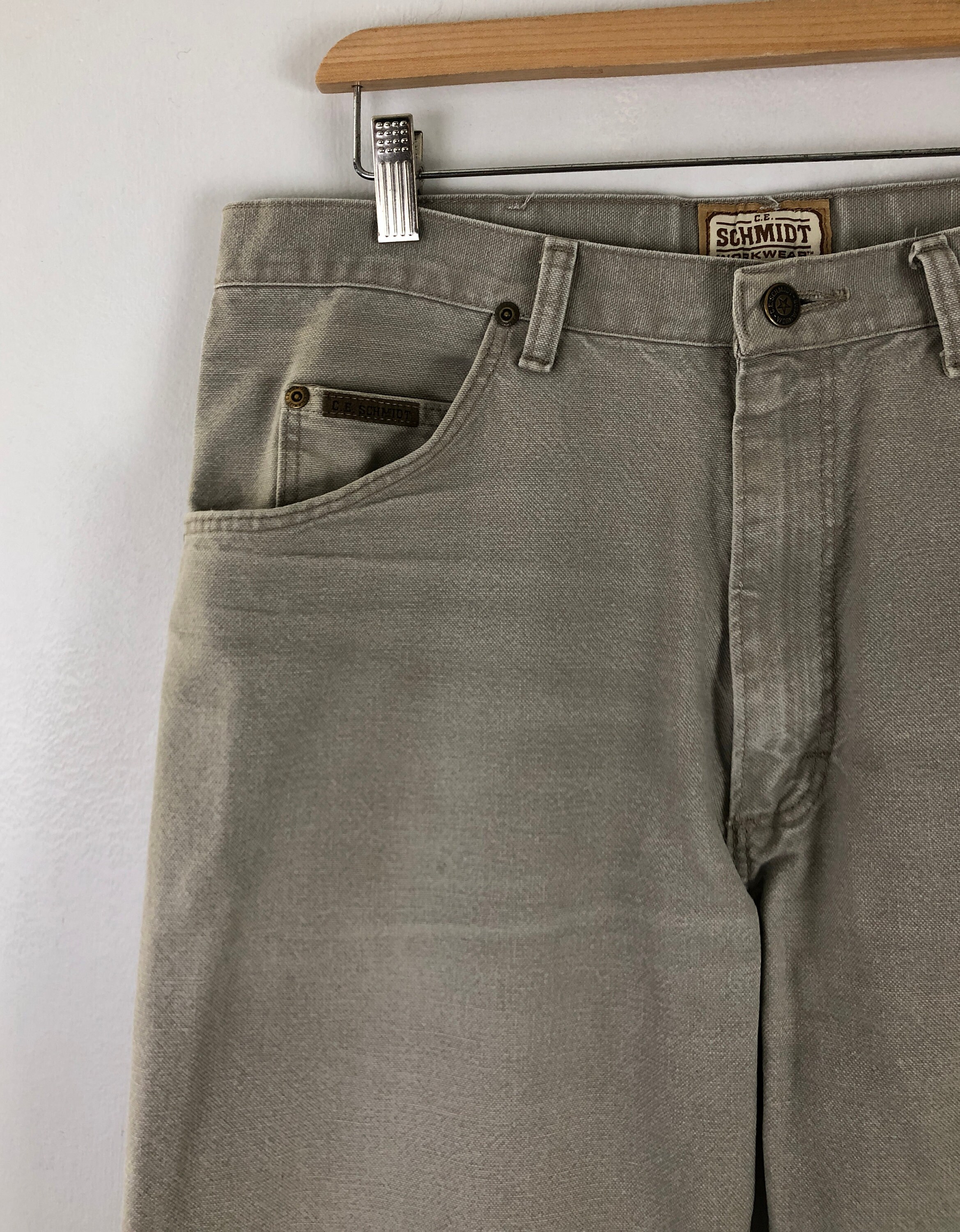 Vintage Mens Workwear Jeans 90s Taupe Beige Worn in Cotton | Etsy