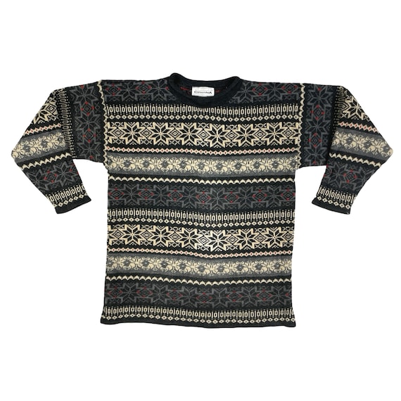 Vintage Nordic Pattern Sweater Womens Size Medium… - image 1