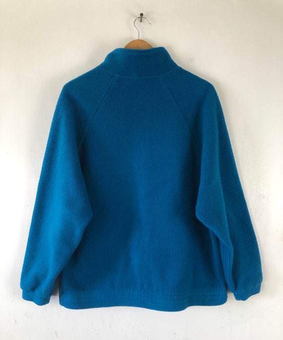 Vintage Mens Fleece Jacket | 80s Bright Blue Pile… - image 5