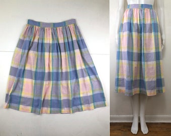 Plaid Full Skirt - Etsy