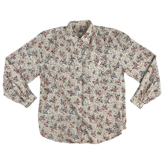 Vintage Floral Print Shirt Womens Size Medium/Lar… - image 2