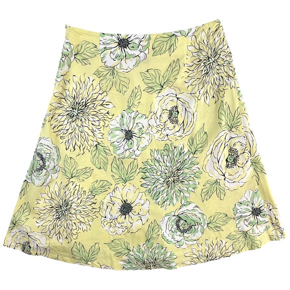 Vintage Floral Cotton Skirt Womens Size Medium | … - image 4