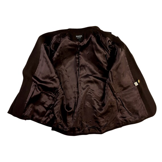 Vintage Wool Coat | 90s Blazer Brown Wool Overcoa… - image 5