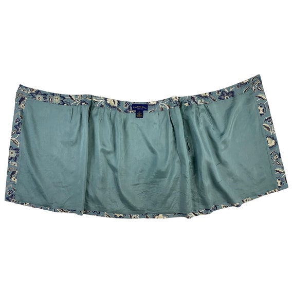 Vintage Mini Wrap Skirt | 90s Blue Floral Skirt |… - image 6