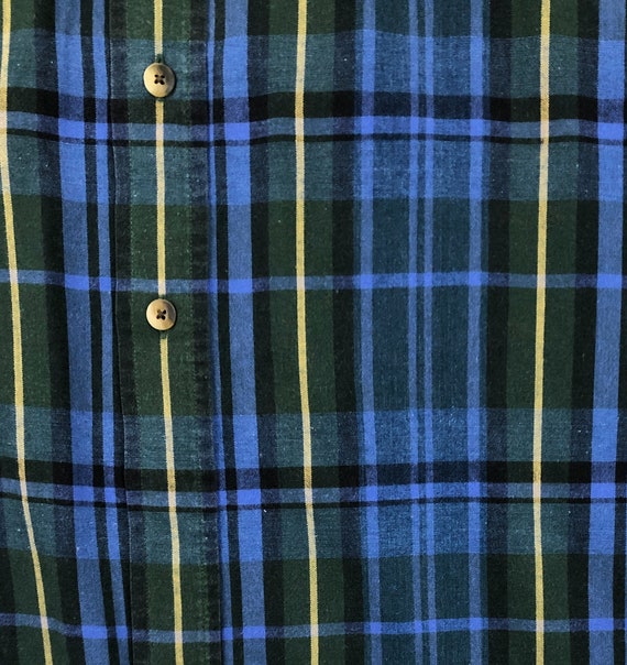 Vintage Mens Plaid Shirt | 90s Nautica Tartan Cot… - image 2