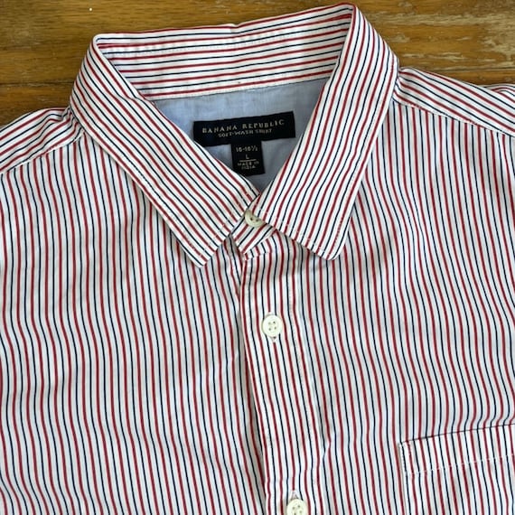 Vintage Mens Striped Dress Shirt Size Large Y2K Banana Republic Cotton Collared White/red/blue - Etsy Israel Vintage Mens Striped Dress Shirt Size Large Y2K Banana Republic Cotton Collared White/red/blue - Etsy Israel
