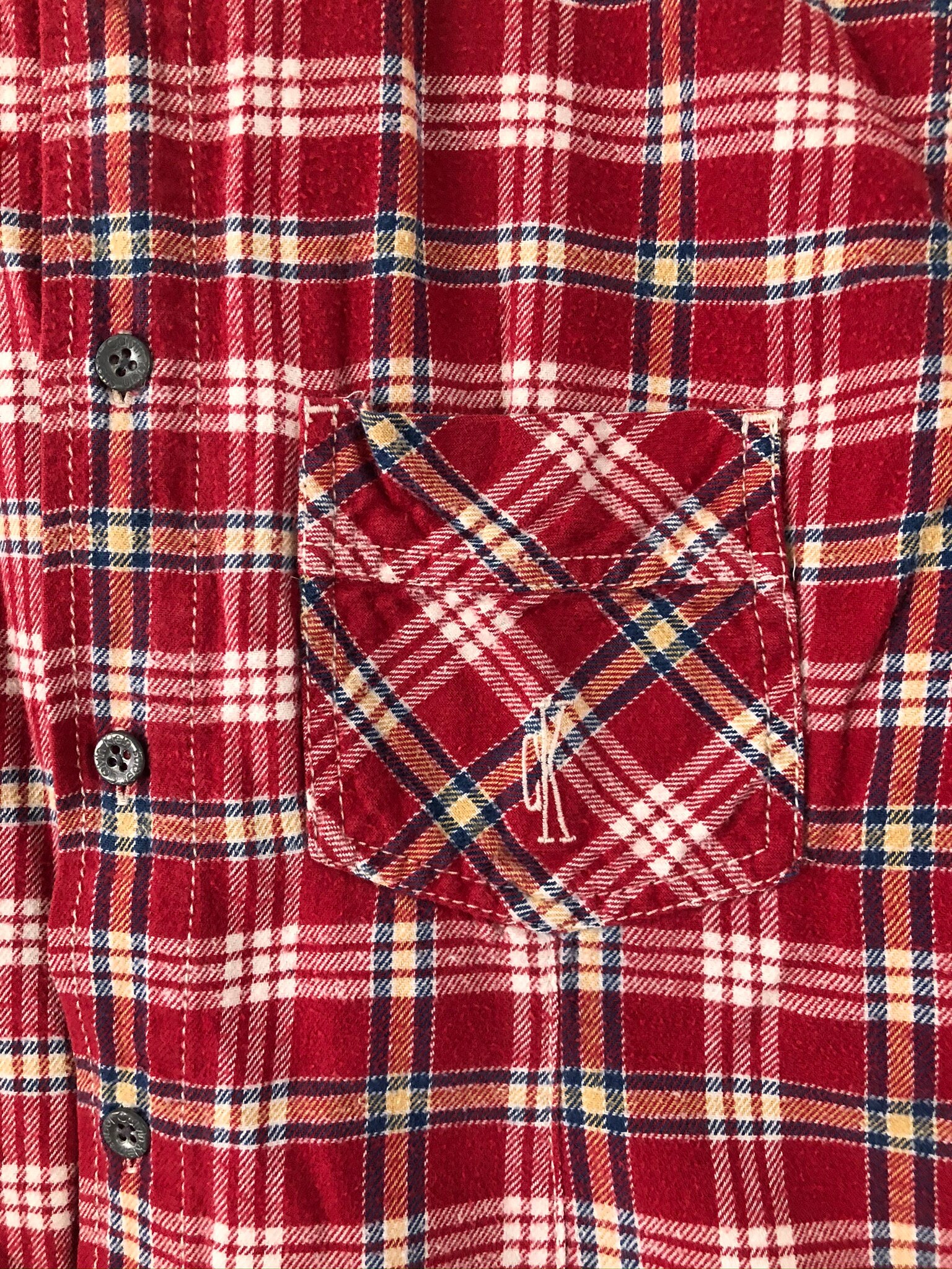 Vintage Calvin Klein Flannel Shirt 90s Red Tartan Plaid - Etsy