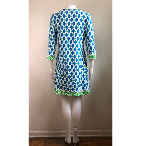 Vintage Cotton Mini Dress | 90s Abstract Print Da… - image 6
