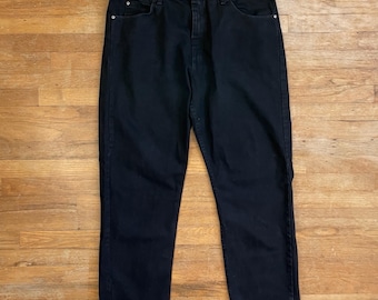 Vintage Herren Verblichene Schwarze Jeans Größe 38x32 1990er Jahre Wrangler Denim 38 Taille x Schrittlänge 32