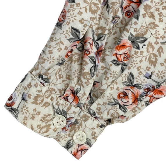 Vintage Floral Print Shirt Womens Size Medium/Lar… - image 6