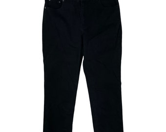 Vintage Black Jeans Womens Plus Size 1X (14W) | 36" Waist | Y2K Ralph Lauren Denim