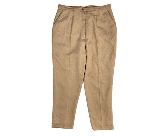 1990s herinbone zip flare pant old