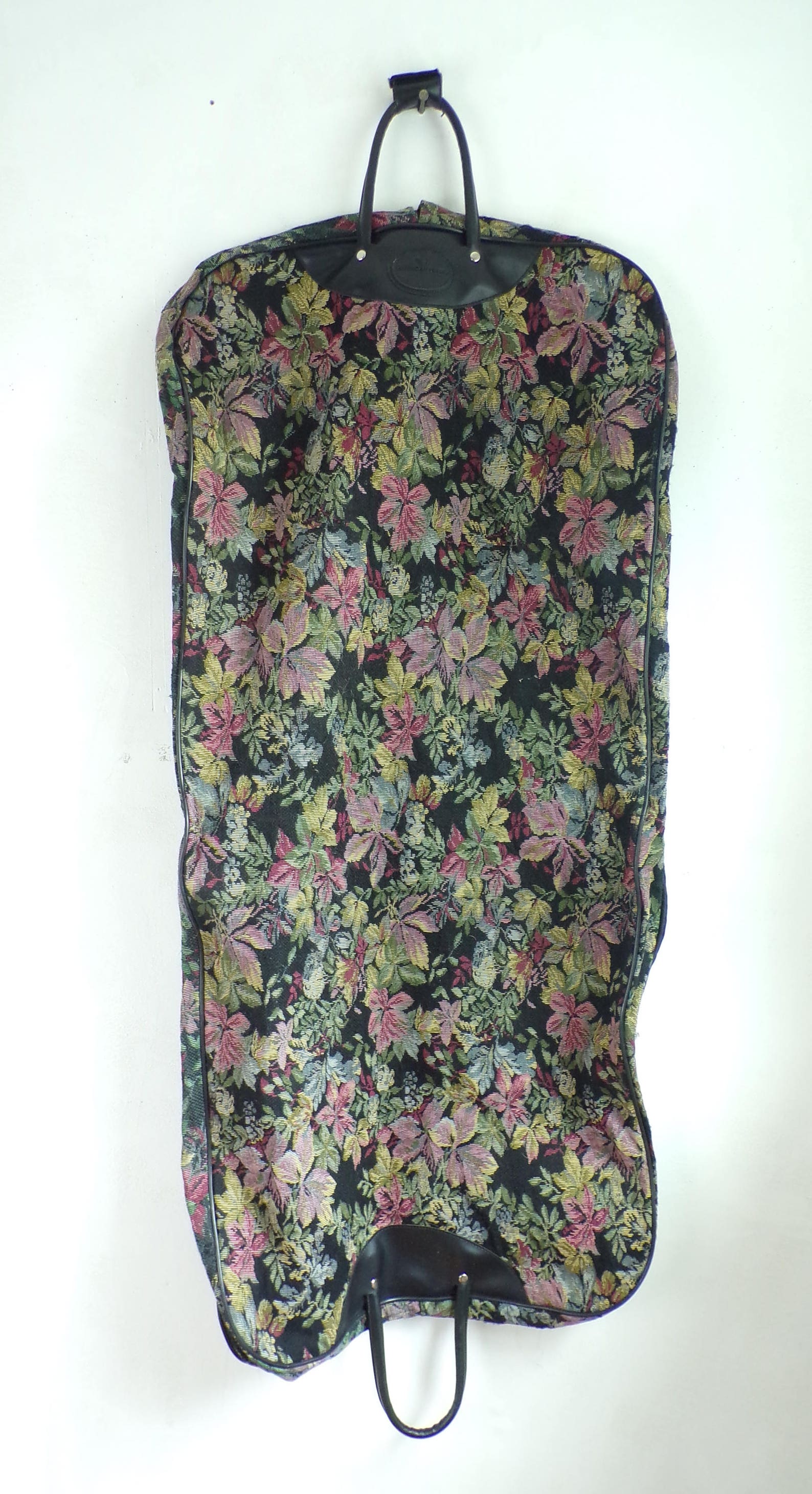 70s floral garment bag flower print tapestry travel bag fabric Etsy