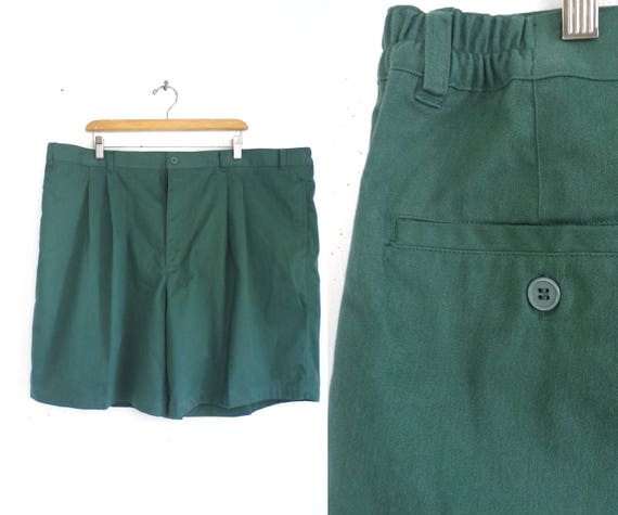 mens dress shorts size 44 hunter green shorts 80s