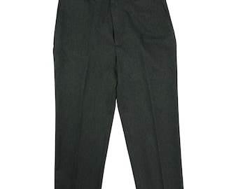 Vintage Mens Levis Travel Pants Size 34x28 | 1970s Gray Wrinkle Free Action Slacks Trousers | 34 Waist x 28 Inseam