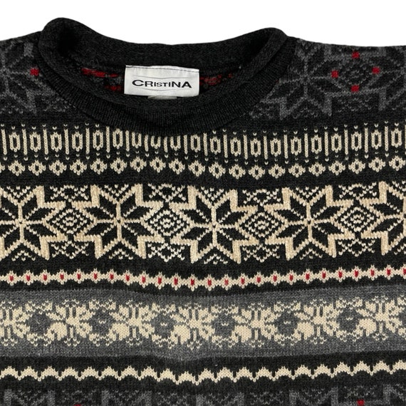 Vintage Nordic Pattern Sweater Womens Size Medium… - image 2