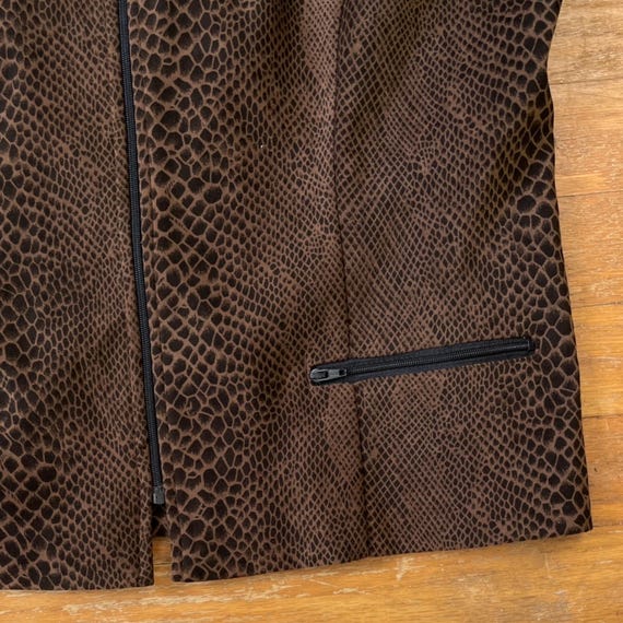 Vintage Python Print Shacket Size Medium 1990s Br… - image 3