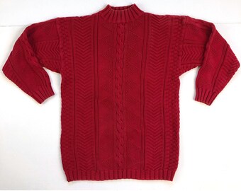 Cable Knit Sweater - Etsy