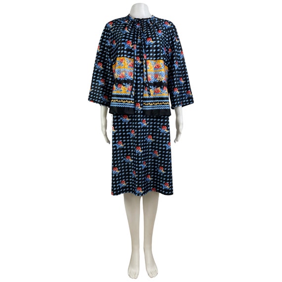 Vintage 1960s Co-Ord Dress & Jacket Womens Size L… - image 2