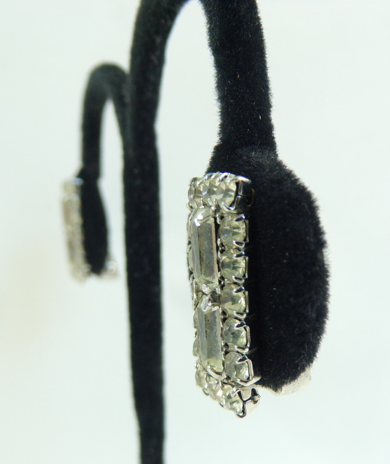 60er Kristall Strass Ohrringe 1960er Jahre verrückte Männer | Etsy