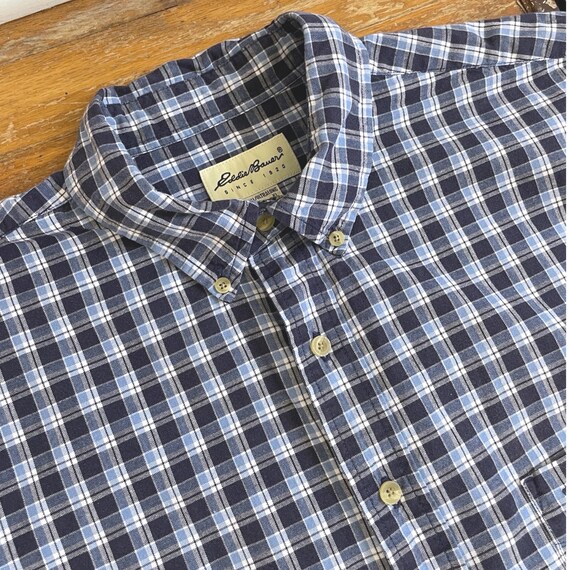 トップス 90s Eddie Bauer check LS shirt EDDIE BAUER/エディーバウアー チェックネルシャツ 90年前後