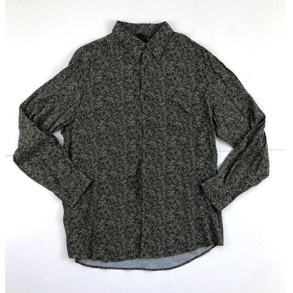 Vintage Mens Chevron Shirt | 90s Button Down Rayo… - image 2