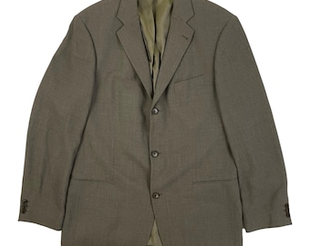 Vintage Mens Gray Wool/Cupro Blazer Size 42L Hugo Boss 1990s Sport Coat Suit Jacket