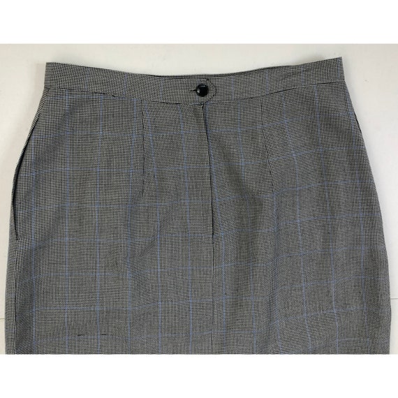 Vintage Houndstooth Pencil Skirt | 80s Straight C… - image 6