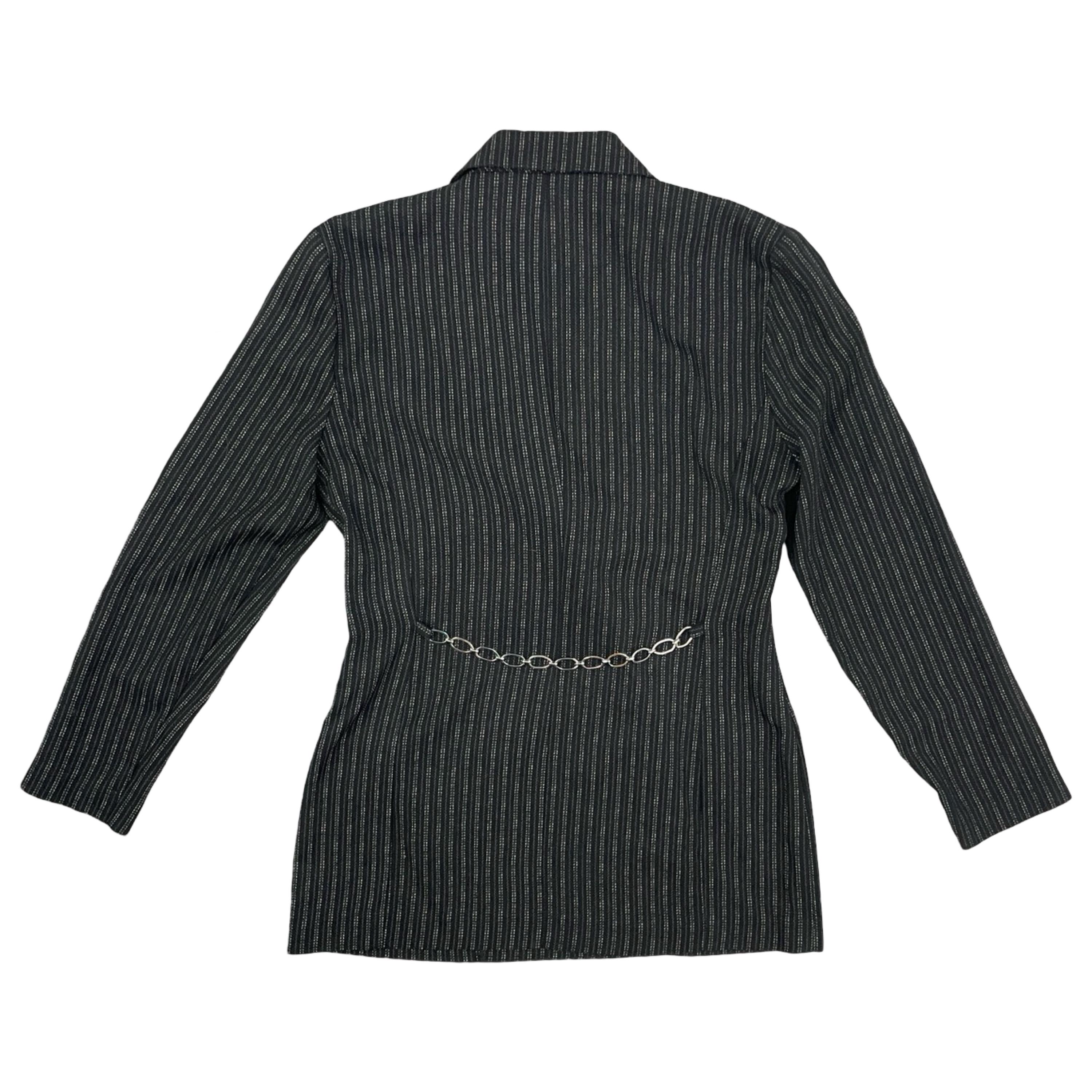 Vintage Pinstripe Double Breasted Blazer Size Xs/small 1990s Sport