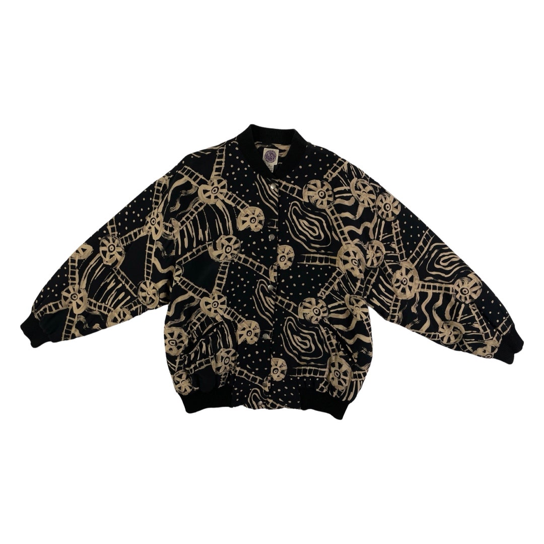 Vintage Quilted Silk Jacket Womens Size Medium/large | 90s