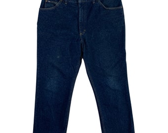 Vintage Mens Dark Wash Jeans Size 38x26 | 1990s Lee Denim | 38 Waist x 26 Inseam