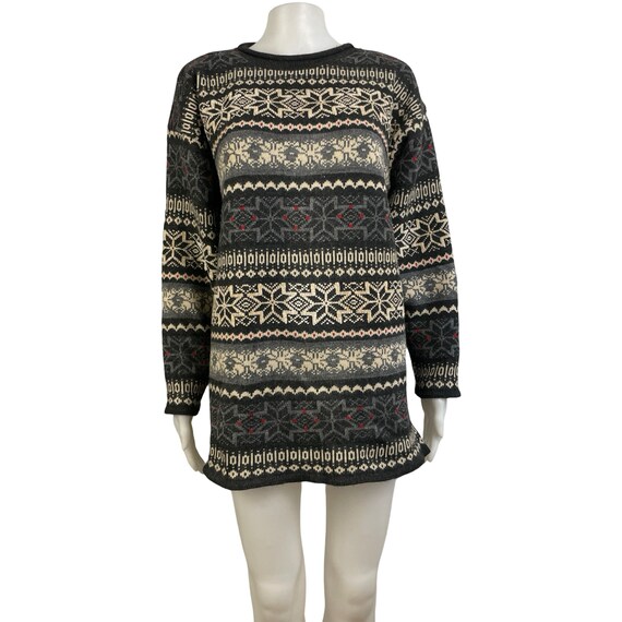 Vintage Nordic Pattern Sweater Womens Size Medium… - image 6
