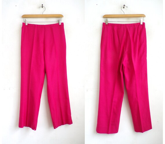Vintage Cotton & Linen Capris | 90s Pink Cropped P
