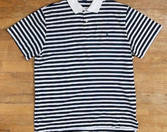 Vintage Mens Polo Ralph Lauren Shirt Size Medium 1990s Pima Cotton Striped Collared