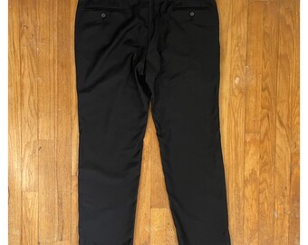 Vintage Mens Ralph Lauren Pants Size 34x29 1990s Black Wool