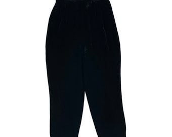 80s Purple Velvet Pants. High Waisted Tapered Trousers With 80s Purple Velvet Pants. High Waisted Tapered Trousers With