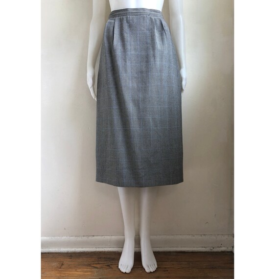 Vintage Houndstooth Pencil Skirt | 80s Straight C… - image 8