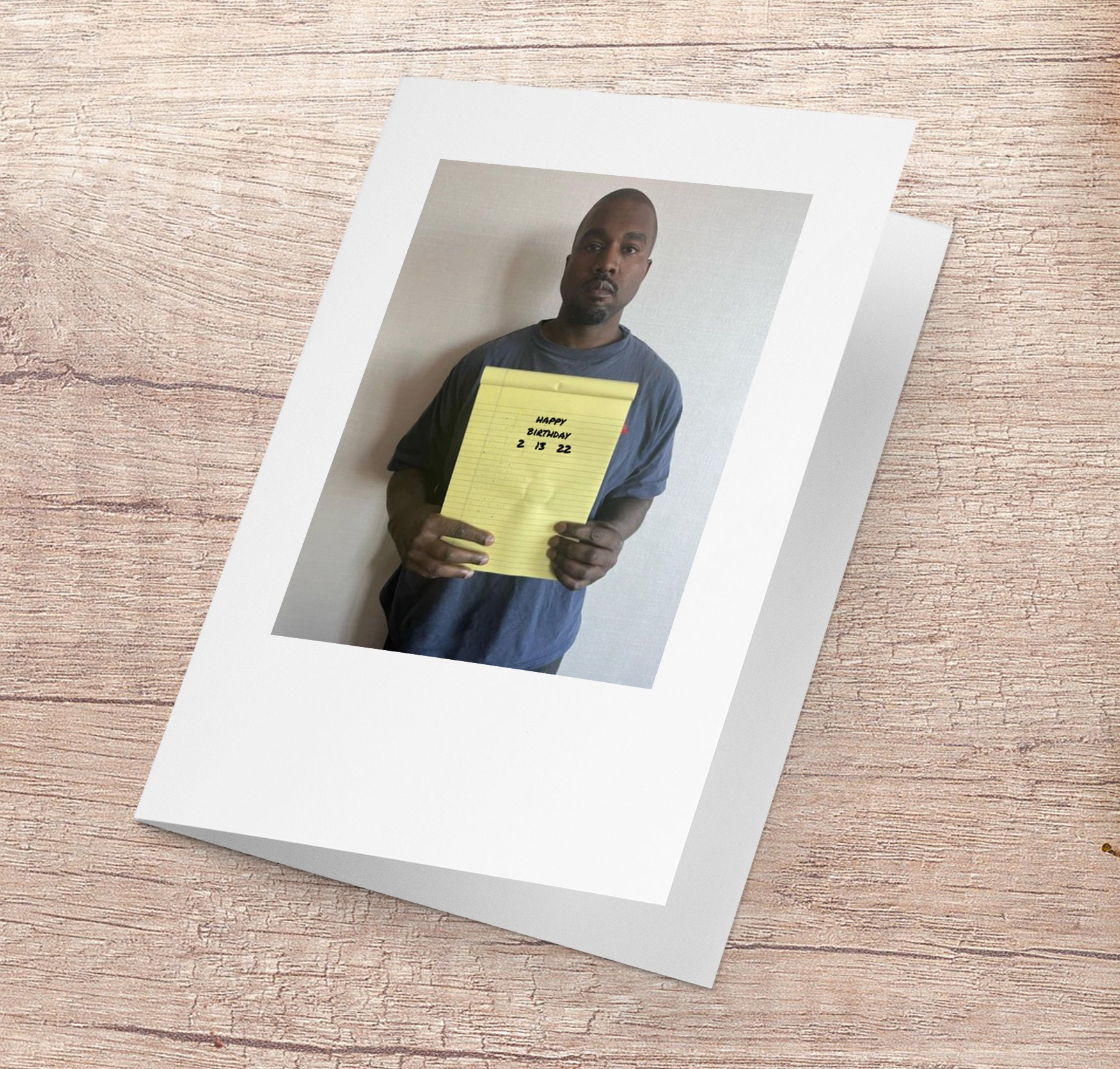 Kanye Notepad custom Birthday Card Yellow Notepad Ye Meme Etsy
