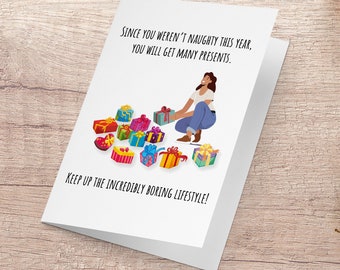 Many presents for your boring lifestyle, Xmas Card