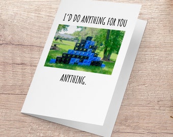 Crate Challenge Card, Crate Challenge Meme, Funny Anniversary Card, Internet Meme Card, Boyfriend, Girlfriend, Wife, Viral meme, Love