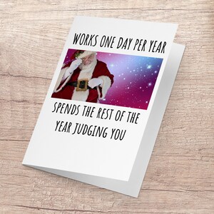 Funny Santa Christmas Card, Meme, Internet Meme Card, Funny Greeting, Vine